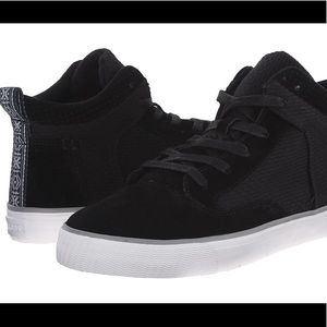 TOMS Camila High (Jet Black Canvas Suede) Size 12